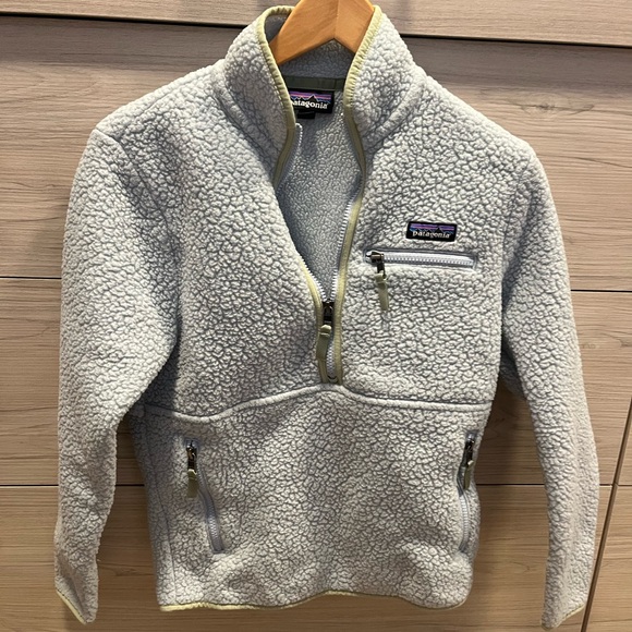 Women's Patagonia Retro Pile Fleece Marsupial | Powder blue | Size XS - Picture 1 of 4